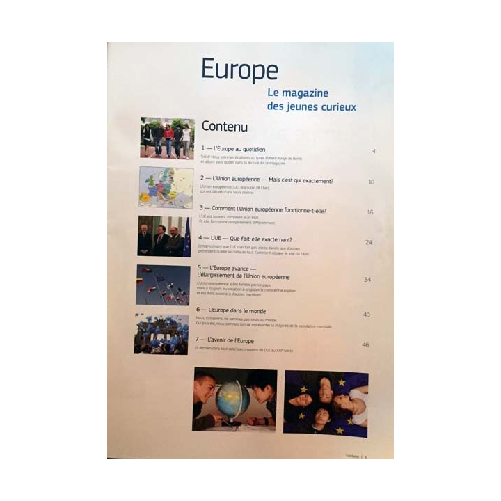 1. Europe Le magazine des jeunes curieux