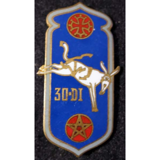 30° DI : 30° division d’infanterie Maroc de fabrication Drago Paris G. 1445 en émail