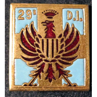 29° DI : 29° division d’infanterie Arthus Bertrand G. 1071 en émail