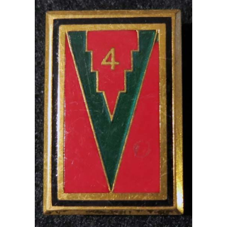 4° DI :  4° division d’infanterie Drago Paris G. 2145 plat guilloché doré