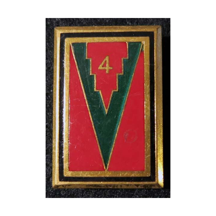 4° DI :  4° division d’infanterie Drago Paris G. 2145 plat guilloché doré