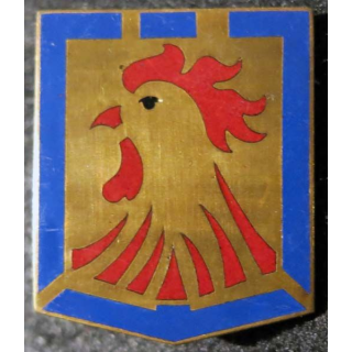 12° DI : Insigne métallique de la 12° division d'infanterie de fabrication Drago Paris G. 1278 en émail dos lisse doré