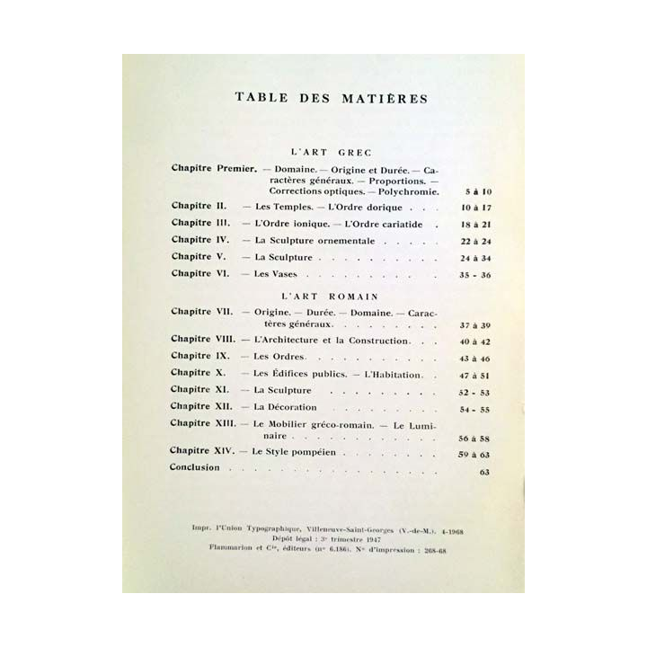 1. L'art Grec et l'art Romain le style Pompéien de Henry Martin aux éditions Flammarion