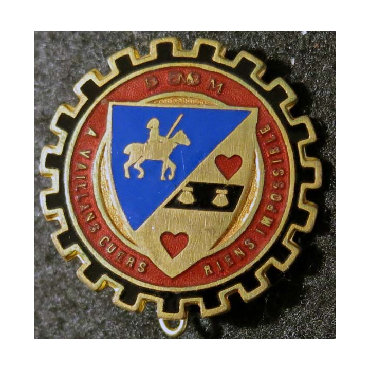 58° BM : 58° Bataillon de Mitrailleurs  Drago Béranger déposé en émail