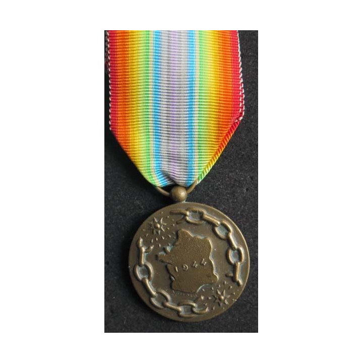 FRANCE : médaille de la France libérée en bronze de diamètre 3,4 cm