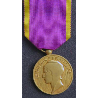 médaille du mérite de la Reanaissance française signée Delannoy