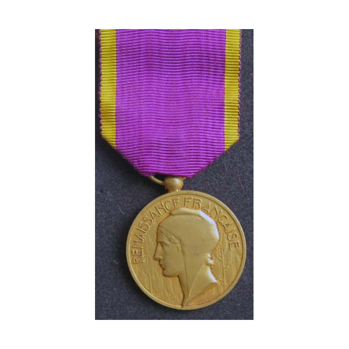 médaille du mérite de la Reanaissance française signée Delannoy