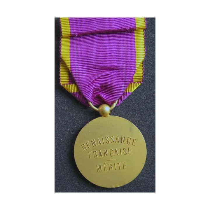 médaille du mérite de la Reanaissance française signée Delannoy