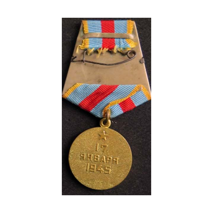 RUSSIE : médaille métallique libération de Varsovie du 17 janvier 1945