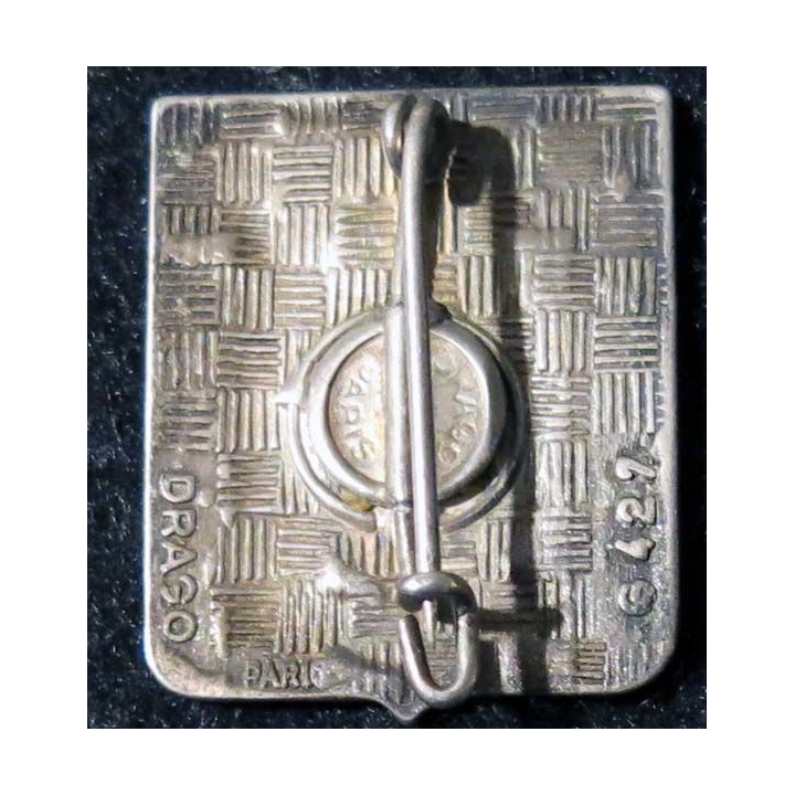 2° RI : 2° régiment d’infanterie Drago G. 427 plat guilloché argenté