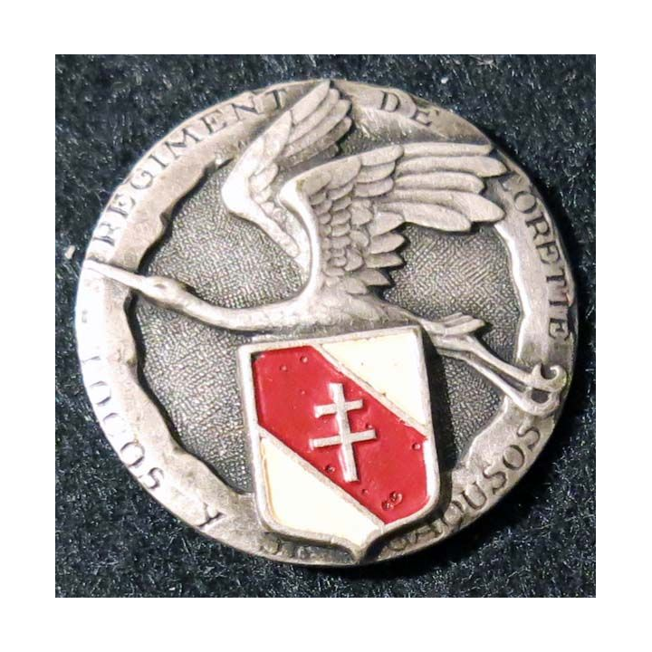 158° RI : 158° régiment d’infanterie "régiment de Lorette" plat embouti argenté peint
