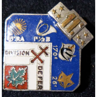 11° DI : 11° division d’infanterie "division de fer" 1939-1940 Arhus Bertrand en émail