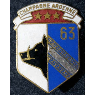 63° CD : 63° compagnie divisionnaire de fabrication Drago Paris G. 2123 en émail