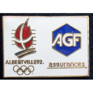Pin's JO des jeux Olympiques d'hiver Albertville 92 AGF Assurances