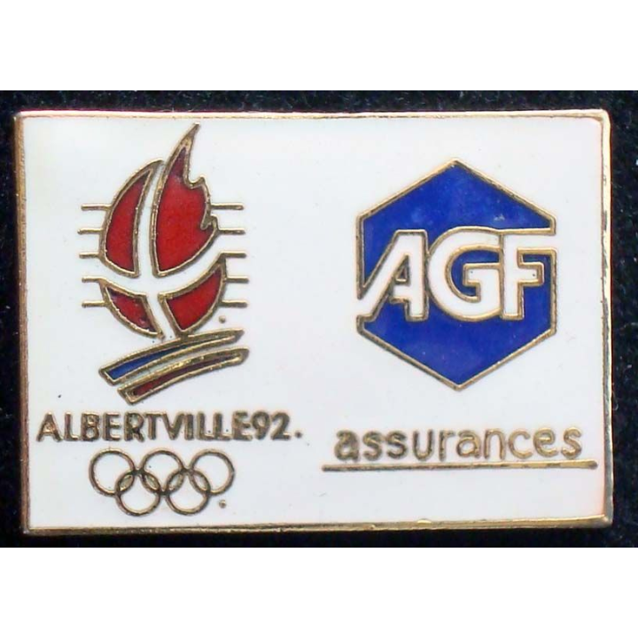 Pin's JO des jeux Olympiques d'hiver Albertville 92 AGF Assurances