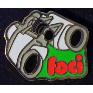 Pin's FOCI : pin's FOCI jumelles 4 cm x 3,2 cm fabrication Loco Motiv