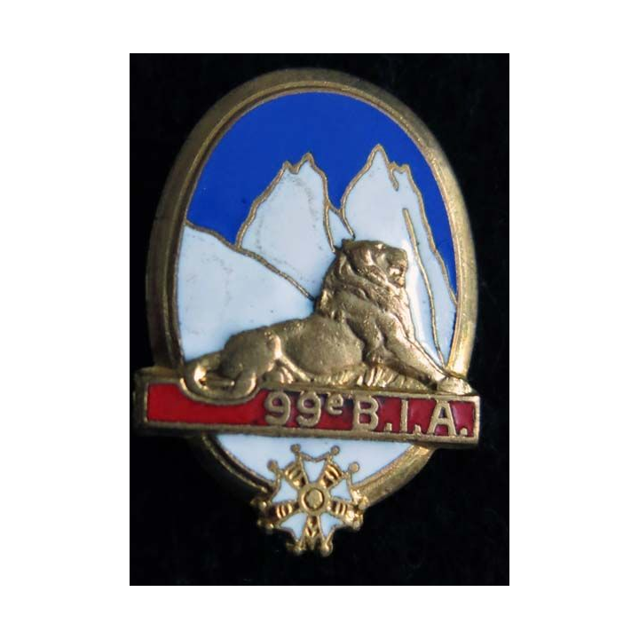 99° BIA : 99° bataillon d’infanterie alpine Drago Paris H. 285 en émail  