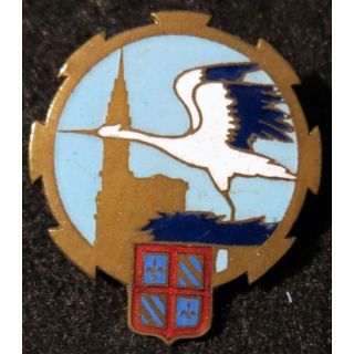 8° CA : 8° corps d'armée de fabrication Fraisse Demey en émail, dos lisse