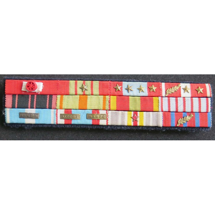 Barrette 12 décorations Colonel K. Chef de Corps 2° REI 1965 - 1967 