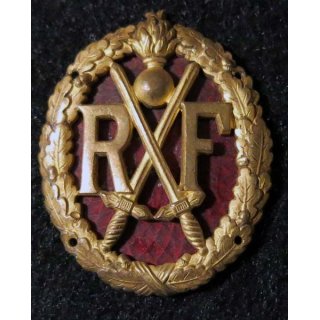 BREVET: Insigne métallique du brevet de chef de section d'infanterie type 1 fond en émail 43 mm 
