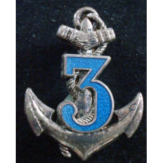 3° RIMA : insigne du 3° régiment d'infanterie de marine de fabrication Boussemart série 2003 translucide
