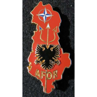 AFOR (Albania Force) opération Trident   Albanie  Arthus Bertrand grenu doré