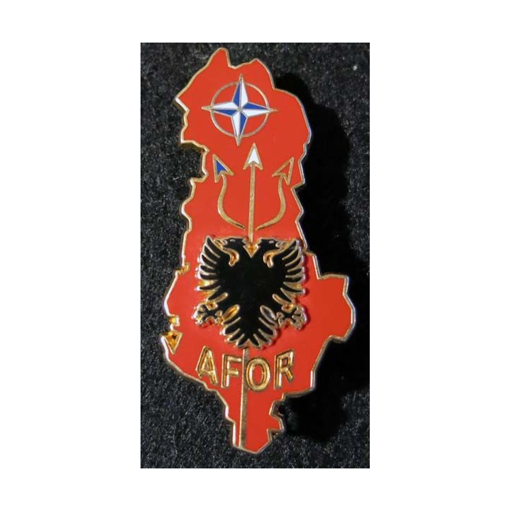 AFOR (Albania Force) opération Trident   Albanie  Arthus Bertrand grenu doré