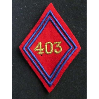 losange bras modèle 45 403° RAA régiment artillerie antiaérienne cadre