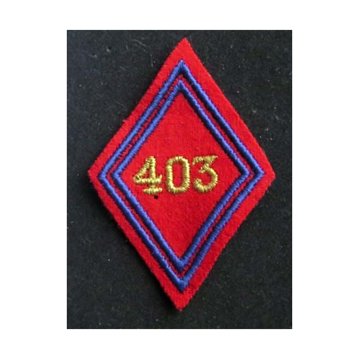 losange bras modèle 45 403° RAA régiment artillerie antiaérienne cadre