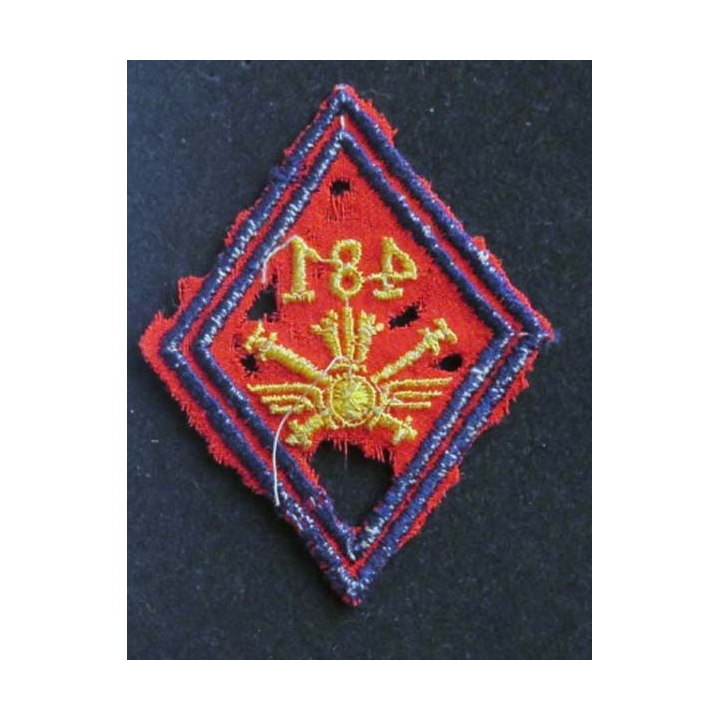 losange bras modèle 45 481° RAA régiment artillerie antiaérienne cadre