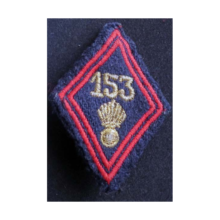 losange de bras modèle 45 tissu 153° RI régiment d'infanterie cadre