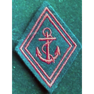 losange de bras modèle 45 : insigne tissu des troupes de marine troupe