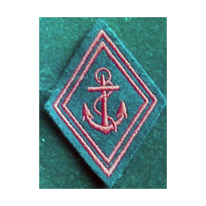losange de bras modèle 45 : insigne tissu des troupes de marine troupe
