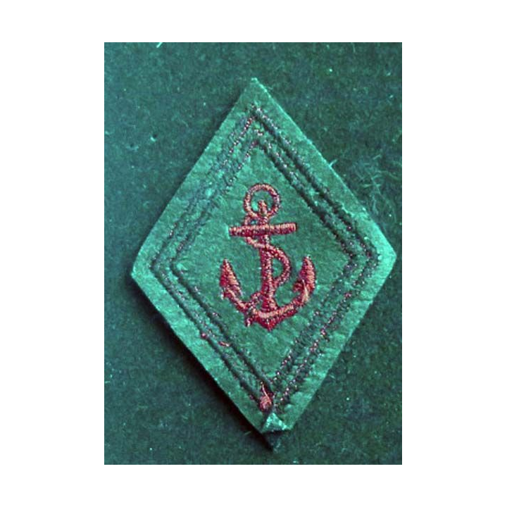 losange de bras modèle 45 : insigne tissu des troupes de marine troupe
