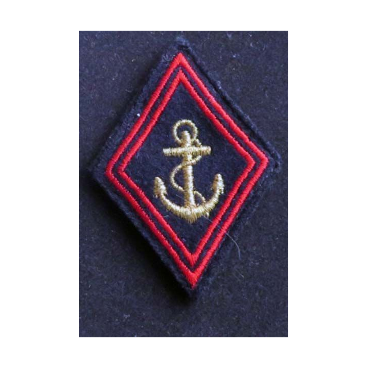 losange de bras modèle 45 : insigne tissu des troupes de marine cadre