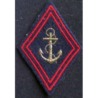 losange de bras modèle 45 : insigne tissu des troupes de marine cadre