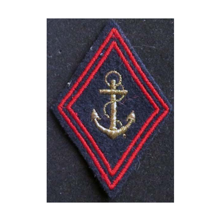 losange de bras modèle 45 : insigne tissu des troupes de marine cadre