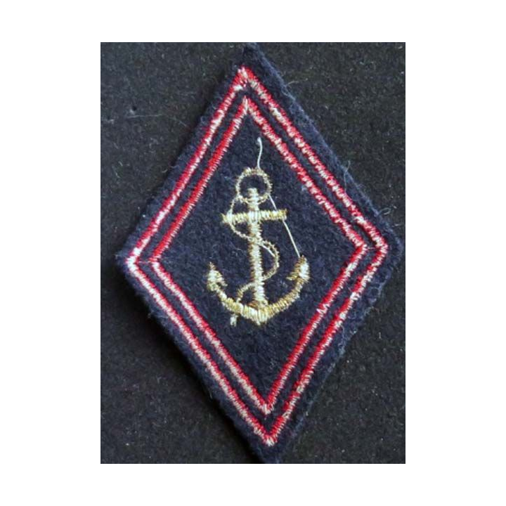 losange de bras modèle 45 : insigne tissu des troupes de marine cadre
