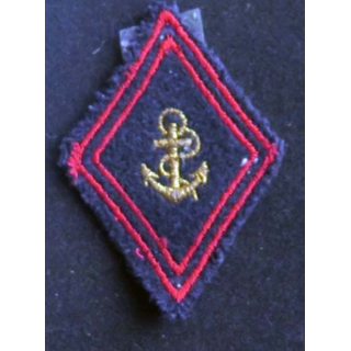 losange de bras modèle 45 : insigne tissu des troupes de marine cadre