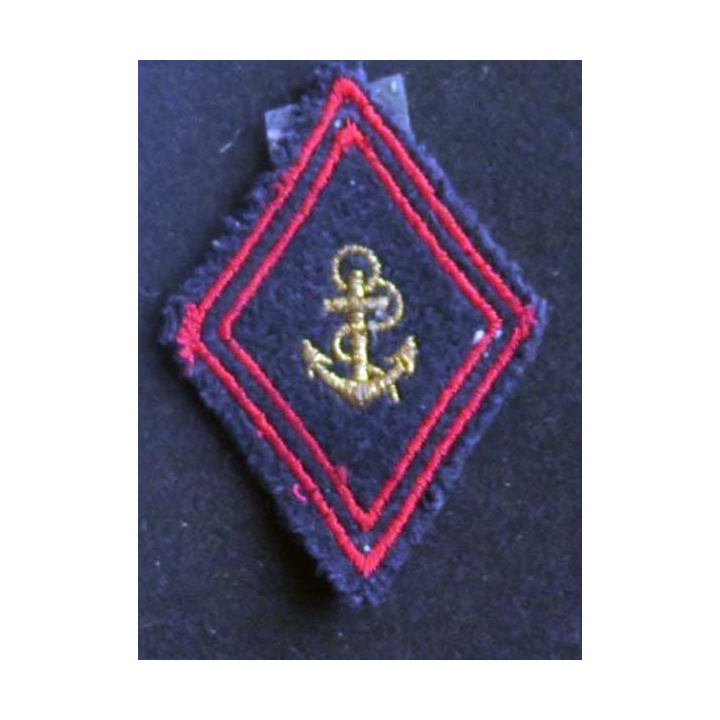 losange de bras modèle 45 : insigne tissu des troupes de marine cadre