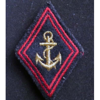 losange de bras modèle 45 : insigne tissu des troupes de marine cadre