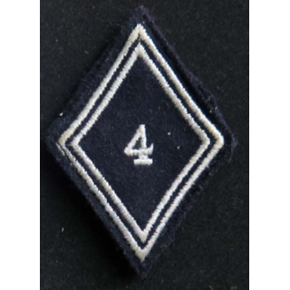 losange de bras modèle 45 : insigne tissu du 4° RD régiment de dragons