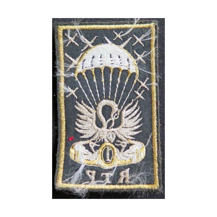 1° RTP : Insigne tissu du 1° régiment du train parachutiste 9,3 x 5,5 cm