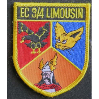 EC 3/4 : insigne tissu de l'escadron de chasse 3/4 Limousin 6,8 x 8,2 cm