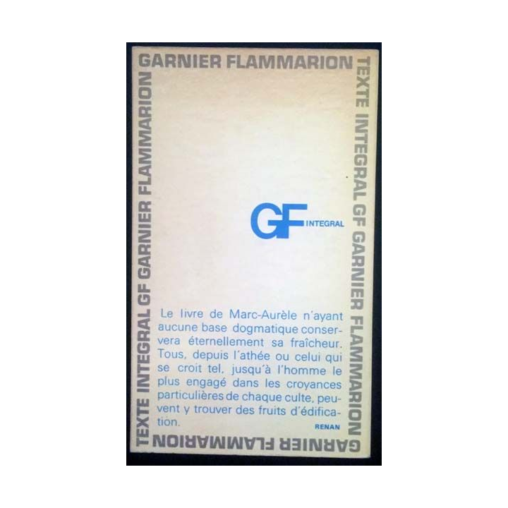 1. Pensées pour moi-même suivies du Manuel d'Épictète de Marc-Aurèle aux éditions Garnier-Flammarion