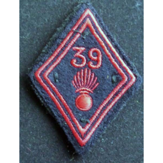losange de bras modèle 45 : insigne tissu du 57° régiment d'Infanterie troupe