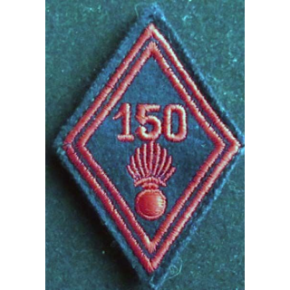 losange de bras modèle 45 : insigne tissu du 150° régiment d'Infanterie troupe