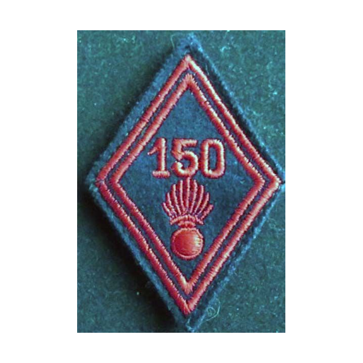 losange de bras modèle 45 : insigne tissu du 150° régiment d'Infanterie troupe
