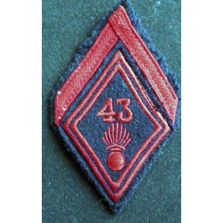 losange bras modèle 45 soldat 1° classe 43° régiment Infanterie troupe