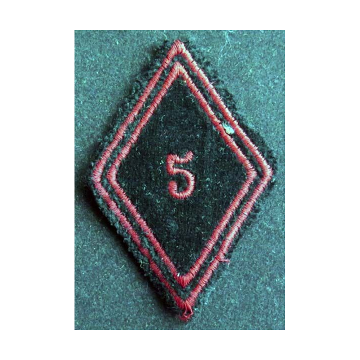 losange de bras modèle 45 : insigne tissu du 5° régiment du génie troupe